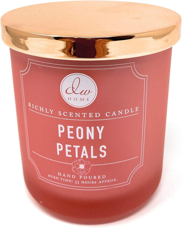 DW HOME Peony Petals Medium Candle with Copper Lid