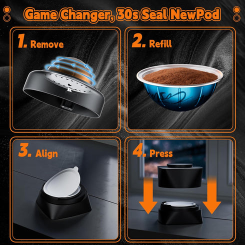 Aluminum Foil Lids for Nespresso Vertuo Reusable Pods, 100 PCS Foil Seal Cover for Refill Espresso Coffee Capsule,