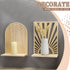 2 Tatuo Pieces Boho Wall Shelf Decor Floating Shelves for Wall Wooden Hanging Holder for Living Room Bathroom Bedroom