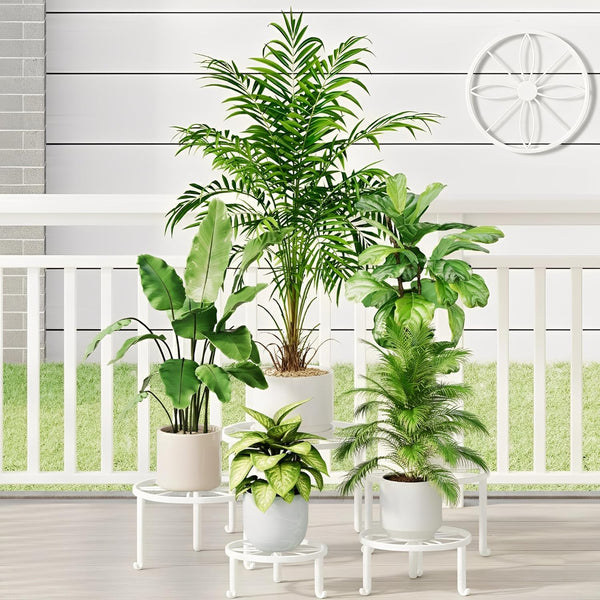 NQW 5 Pack Heavy Duty Metal Stand Decorates Multiple Plants for Indoor and