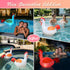 IP68 Decor(2) Floating Pool Lights, Inflatable Chicken Solar Pool Lights that Float, Waterproof Glow in the Dark Color