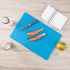Restaurantware RW Base Cutting Board, 18 x 12 Inch, Color Coded Chopping Board, Blue Plastic, No Scratch, Dishwashable