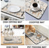 Coffee Bar Mat 19inx12in, Absorbent Anti-Slip Coffee Mat for Countertops, Fits Under Coffee Machine, Kitchen Dish