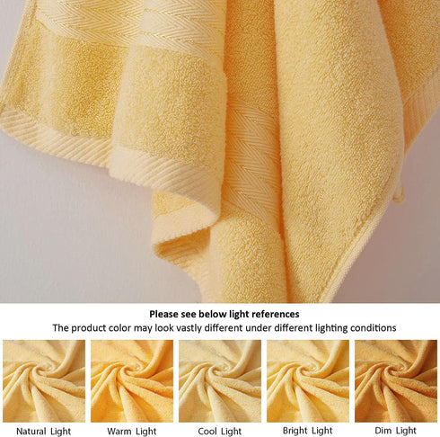 COZYART Set, Set 6 2 2 2 650 Yellow Luxury Bath Towel Turkish Cotton Hotel Towel Bulk for Bathroom, Thick Bathroom