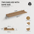 23.6 Inches 2 Set Boswillon Long Floating Shelves, Modern Wall Shelf for Bedroom, Nursery Book Shelf with Lip, Picture