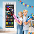 Over Door Toy Gun Storage, Hanging Organizer for Toy Guns, Hanging Toys Organizer with Pockets, Hook&Loop Straps