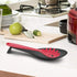LIANYU Black Spoon Rest - Stainless Steel Spatula Ladle Spoon Utensil Holder for Kitchen Counter, Dishwasher Safe