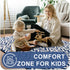 4 6 Ompaa Ultra Soft Shaggy Rugs Memory Foam Bedroom Carpet, Blue x Feet, Plush Geometric Textured Area Rugs for Living