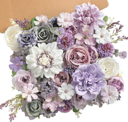 Serra Flora Artificial Flowers Combo for DIY Centerpieces, Wedding Bridal Bouquet, Home Decor, Baby Shower Cake Flowers