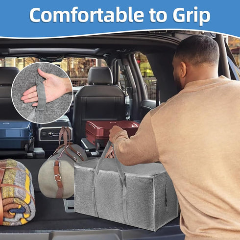 SummitFlare 8 Pack-Extra Large Heavy Duty Moving Bags - Waterproof Storage Totes with Handles & Zippers, Foldable
