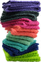 '-16 Pack -12" 12"- ZUPERIA Zigzag Multicolor Wash Cloths x Highly Absorbent Soft Washcloths for Face, Gym Towels, Hotel