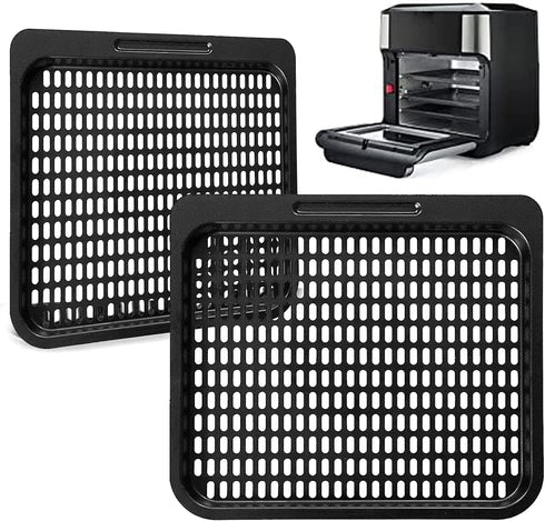 Air Fryer Cooking Tray for Instant Vortex Plus10 Qt, 2 PCS Nonstick Replacement Rack Parts for PowerXL