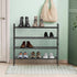 2-Tier Simple Houseware Stackable Mesh Shoe Rack, Black