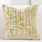 Alerfa Square Geometrical Plaid Striped Cut Velvet Throw Pillow Cover 20x20 Inch