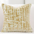 Alerfa Square Geometrical Plaid Striped Cut Velvet Throw Pillow Cover 20x20 Inch