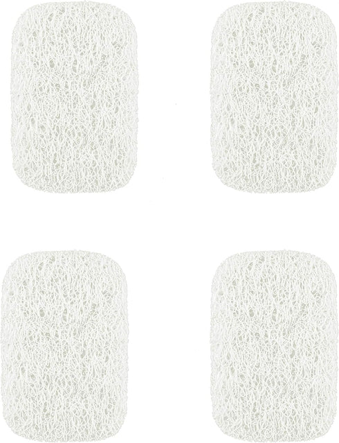 4 Pack 2.9" 4.5" Snowkingdom White Soap Saver Holder for Bar Soap Shower Bathroom Dish Self Draining Lift Pad Porous