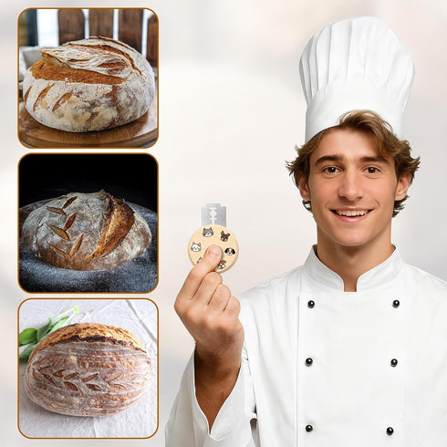 Pretwad 50 PCS Bread Lame Blades Refill - Surgical Grade Stainless Steel Bread Scoring Blades for Sourdough Baking