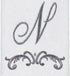 Avanti Linens Fingertip Towel, Soft Cotton, Scroll Design, Monogram Collection, Initial N