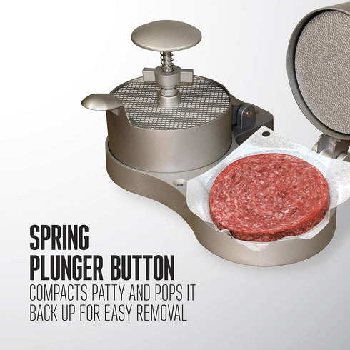 Weston Burger Press, Makes 4 1/2" Diameter Patties for Hamburger, Crab Cakes, Sausage, Non-Stick Heavy-Duty