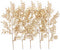 PASYOU Gold Fake Leaves Plants for Christmas Decor, 5 Pack Artificial Shrubs for Indoor Outdoor Decoration