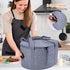 BAGSPRITE Slow Cooker Carrying Case, Compatible with 6-8 Quart Crockpot, Hot Food Tote with Lid Fastener
