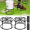 Cedilis 2 Pack Chicken Feeder Stand, Heavy Duty Iron Stand for Chicken