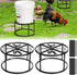 Cedilis 2 Pack Chicken Feeder Stand, Heavy Duty Iron Stand for Chicken