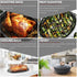 Black Roasting Rack with Integrated Feet, Enamel Finished, Nonstick, Fits 13 Inch Oval Roasting Pan, Dishwasher Safe