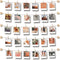 BIZYAC Hanging Photo Display Room Wall Decor - Sculptural Picture Frames Collage with 30 Clips