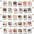 BIZYAC Hanging Photo Display Room Wall Decor - Sculptural Picture Frames Collage with 30 Clips