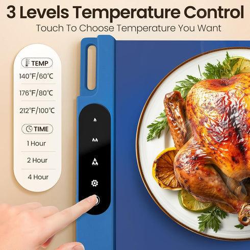 3 Food Warming Mat, Roll Up Electric Warming Tray, Graphene Heating Film Fast Full Surface Heating Mat with Level