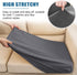 Water-Repellent Sofa Cushion Covers, Jacquard High Stretch Fabric Furniture Protector for Living Room, Gray