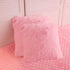 LIFEREVO 2 Pack Fluffy Faux Fur Pillow Shams, 18 x 18 Inches Luxury Decorative Cushion Covers, Pink, Zipper Closure