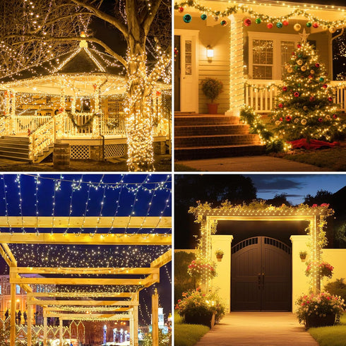 1 Pack 46 120 8 Solar String Lights Outdoor, FT LED Solar Tree Lights Waterproof with Lighting Modes, Outdoor Solar
