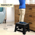 Utopia Home Folding Step Stool - Lightweight Plastic Foot Stool, 9 Inch Height, Holds Up to 300 lbs (Black)