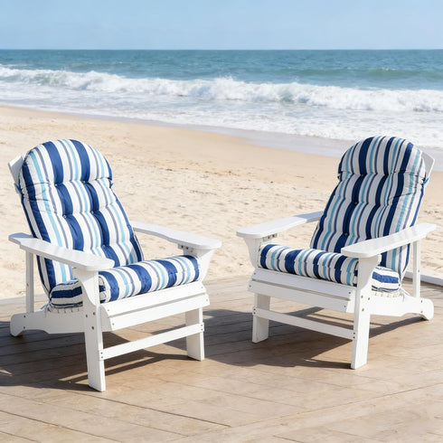 Enipate Weather Resistant Adirondack Chair Cushions High Back Rocking Chair Cushion Indoor Outdoor Patio Tufted Thicken