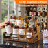 YQBRAO 2-Tier Liquor Bottle Display Shelf, Coffee Syrup Rack Organizer, Water Bottle Organizer, Mini Bar Cabinet