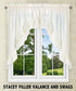 Ellis Curtain Stacey Sheer Balloon Valance, 60" x 15", Ice Cream