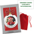 Baby's 1st Christmas Photo Ornament - 2025 Charm, Bulb Shape with White Glitter & Red Bow - Gift-Storage Bag Included,