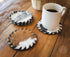 Sunshine Cowhides Natural Cowhide Coaster - 4.5" Round Assorted Tones Genuine Leather