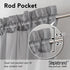 Grey Valances 14 Inches Long for Living Room Pocket 2 Panel Light Filtering Sheer Translucent Valence Toppers for Window Kitchen Bathroom Bedroom 42x14 Inch Length