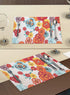 Ruvanti Placemats Set of 6, 100% Cotton 13x19 Inch, Modern Dining Table Decor, Kitchen & Table Linens, Multi Flower