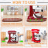 Wooden Sliding Mat for Kitchen Aid Stand Mixer 6/7/8Qt with 4 Silicone Kitchen Tools