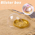 Clear Plastic Mini Cupcake Container - 50 PC Disposable Mooncake Boxes, Individual Cupcake Holders (Golden, 50pc)