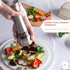 Salt and Pepper Grinder Set, Large Capacity Stainless Steel Grinders with Tray, Manual Mills, Set of 2