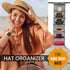 Boxy Concepts 6-Shelf Cowboy Hat Organizer Rack - 13in Wide X-Large Grey, Hat Rack for Wall Mount Hook & Loop