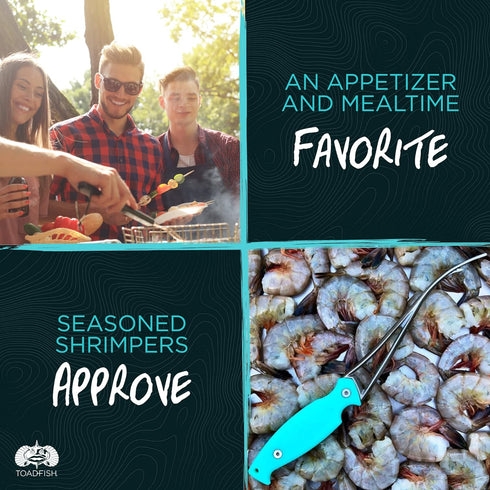 Toadfish Shrimp Deveiner Tool - Kitchen Essential Prawn & Seafood Peeler with Ergonomic Handle