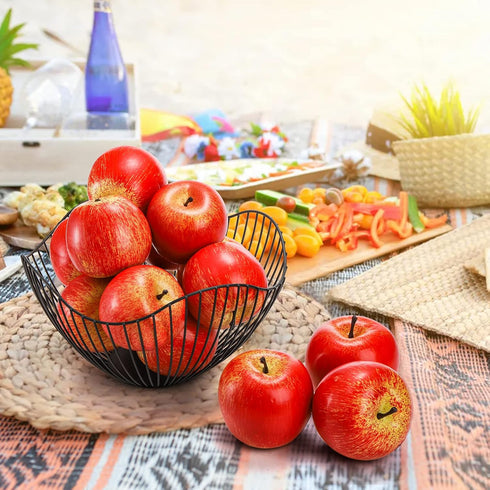 20 ZEAYEA Pcs Artificial Apples, Decorative Fake Apples for Decoration Lifelike, Realistic Fake Fruit Apples for Home