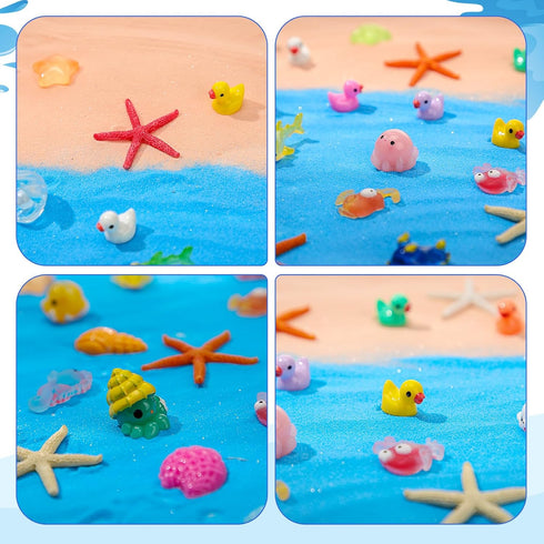 800 Barydat Pcs Mini Resin Animals Figures Bulk Miniature Garden Accessories for Pranks Hide Party Gift Duck Tiny Resin