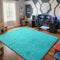 yongyangjuxin Teal Blue Rug Fluffy Rug, 6x9 Teal Area Rugs for Living